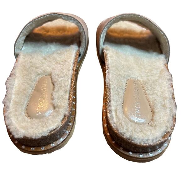 Vince Camuto Kanadial Slide Sandal Tuscan Taupe Suede NEW Size 9.5 - Picture 4 of 11